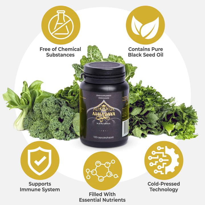 كبسولات زيت الحبة السوداء 120حبة