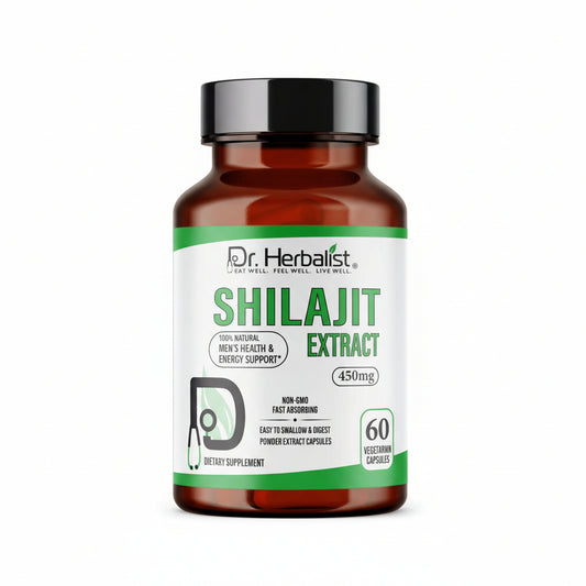 كبسولات شيلاجيت الهيمالايا النقي (قوة 9000 ملغ) - معزز بحمض الفولفيك للطاقة والحيوية